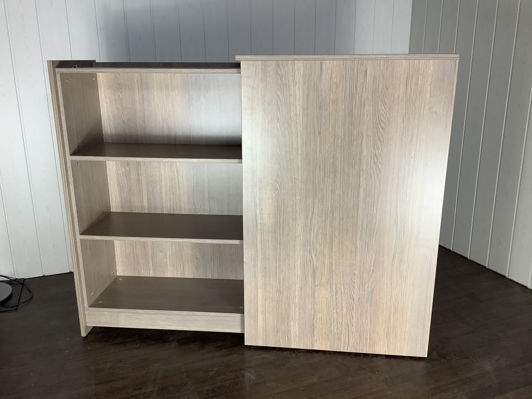 Aktenschrank Lorbeer 3OH ausziehbar in Walnuß 40 x 80 cm Höhe 125 cm 