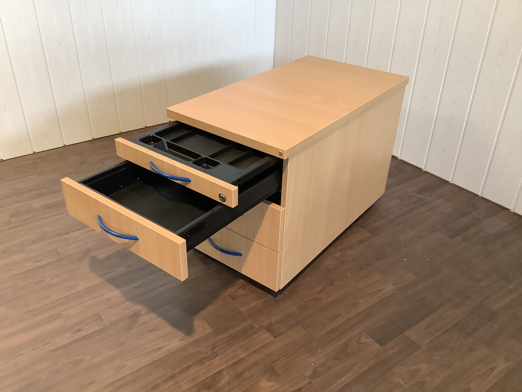 Rollcontainer Blaha Buche mit 4 Schubladen 80cm x 44cm Höhe 55cm 